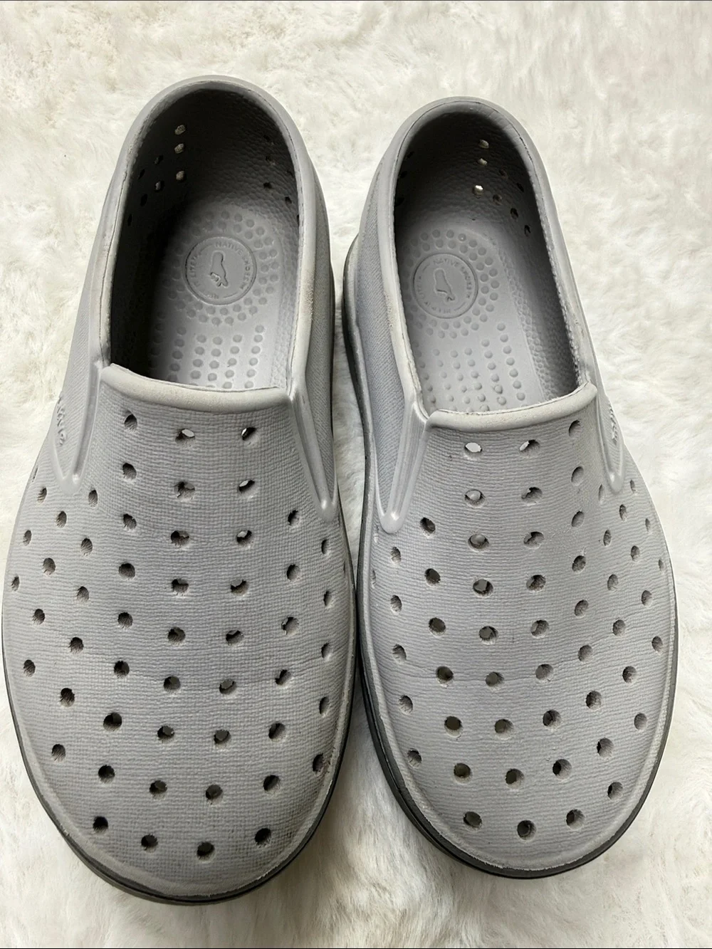Native Miles Slip On Sneaker Water Shoes C10 Child Little Kid Boy Gray Summer